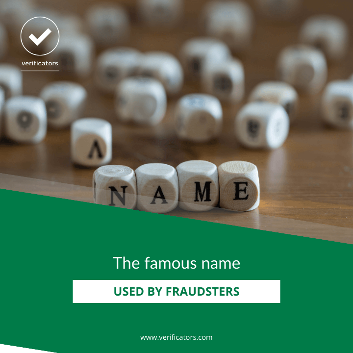 The famous name used by fraudsters