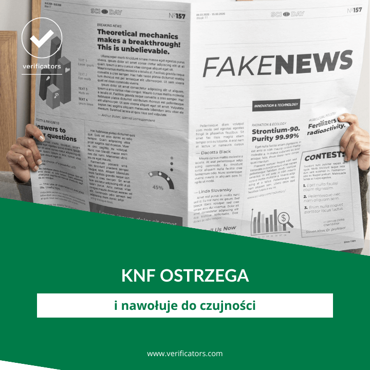 KNF ostrzega i nawołuje do czujności