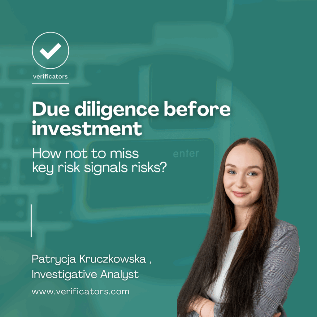 Due diligence before investment - how not to miss key risk signals?