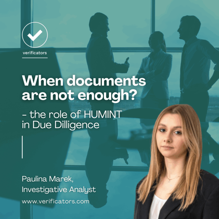 the role of HUMINT in Due Dilligence