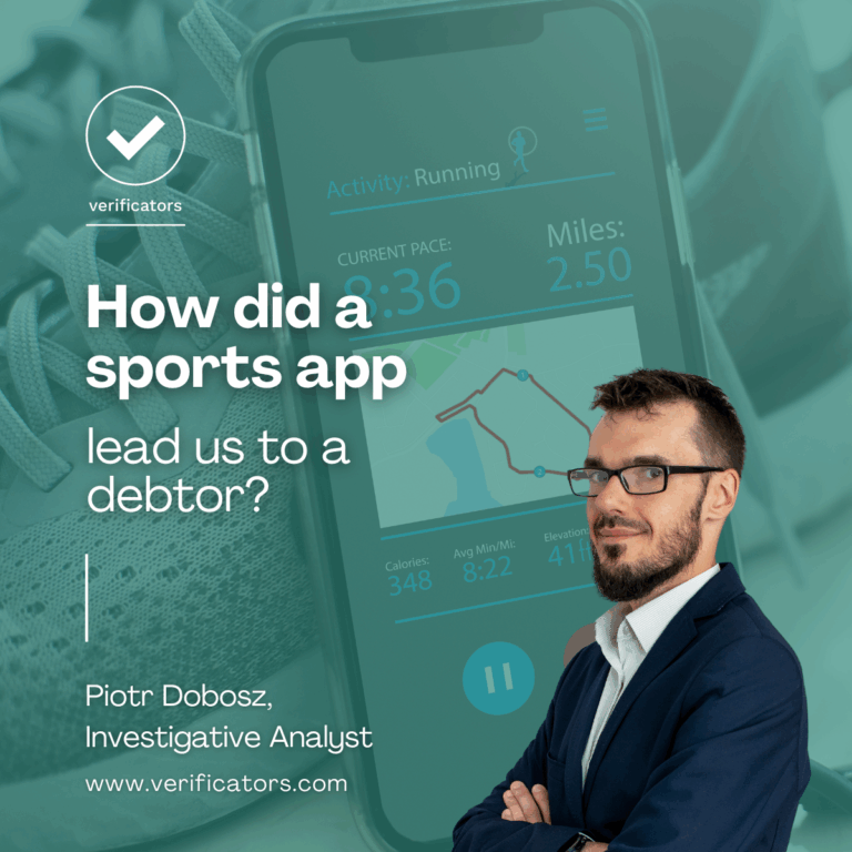 How did a sports app lead us to a debtor?